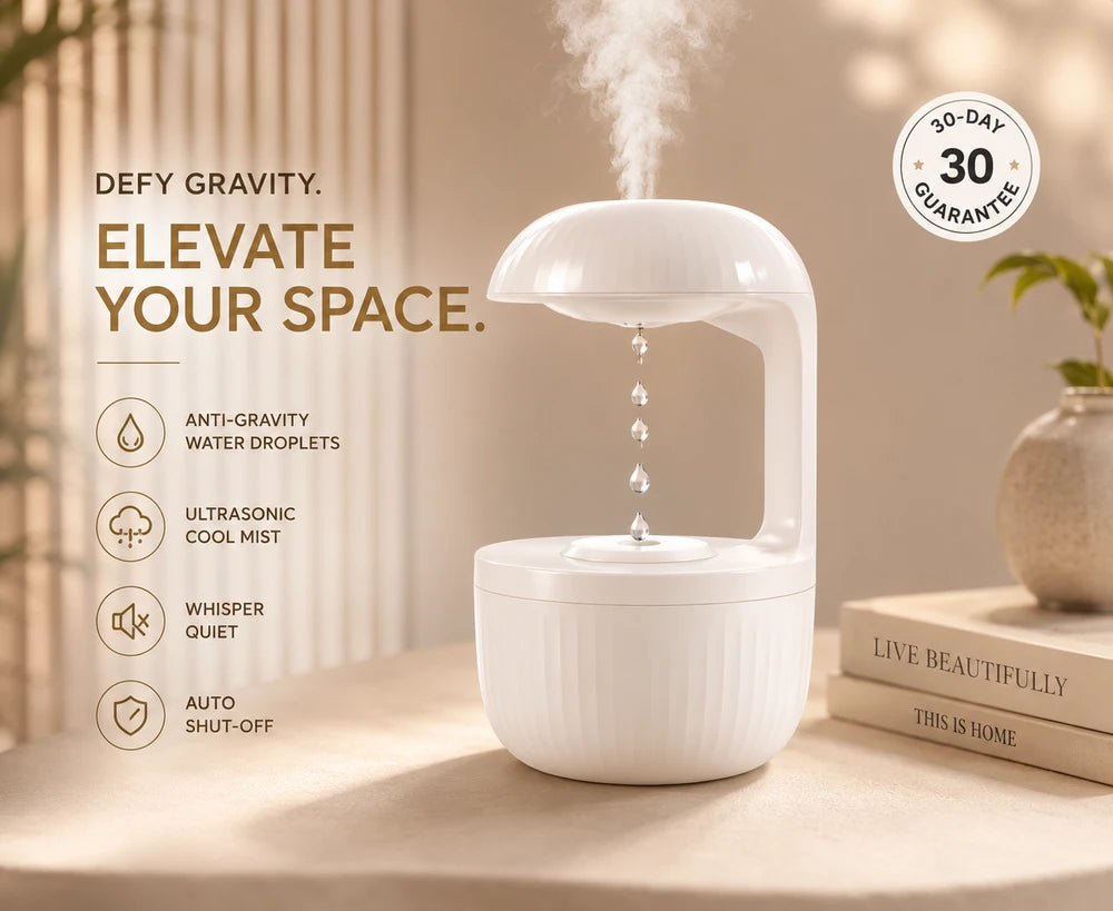 Anti-Gravity Water Droplet Humidifier